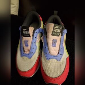 Puma Kids Sneakers - Red, Blue, and Gray